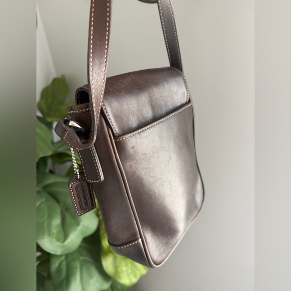 Coach Brown Leather Crossbody Bag #7775 - Picture 2 of 7